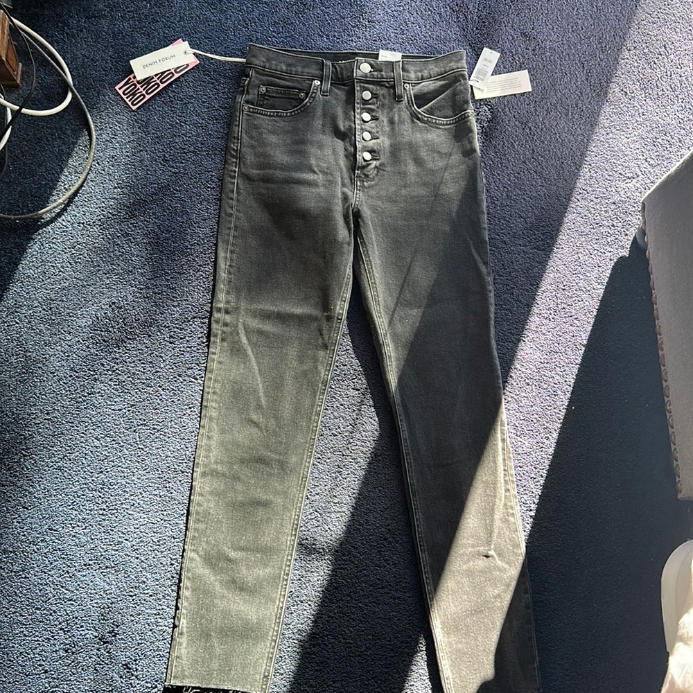 Denim Forum Yoko Slim Ankle jeans, high rise.